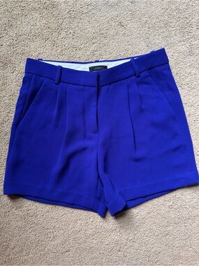 J. Crew Cobalt Blue High-Waist Dress Shorts
